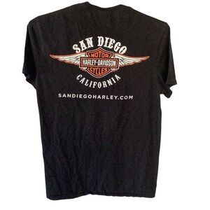 Harley Davidson San Diego California Black T-Shirt Men’s Large Motorcycle